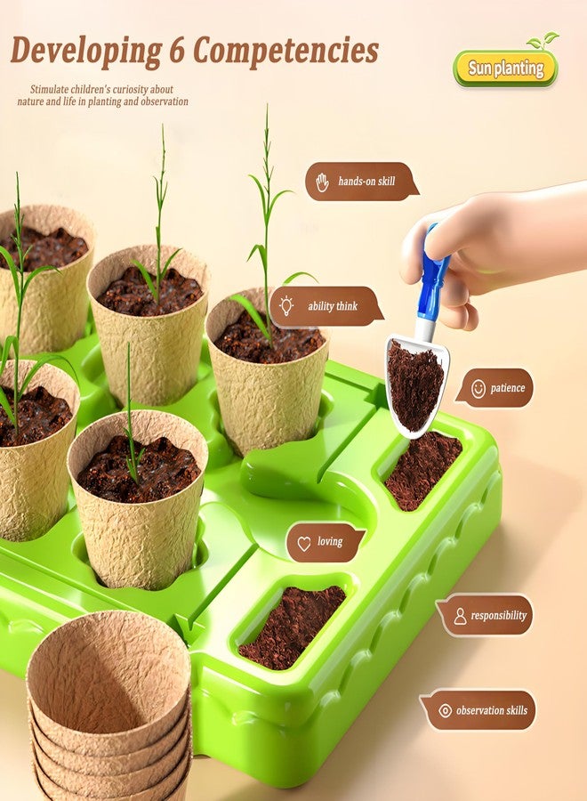 EXBEPE Kids Plant Growing Kit Greenhouse Growing Set with Drip Irrigation System and Grow Light Science Educational DIY Indoor Plant Gardening Toy for Kids - Image 5